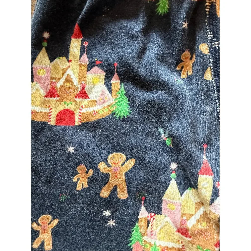 Hanna Andersson Gingerbread Castle long johns size 3